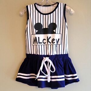 Striped navy/white summer dress